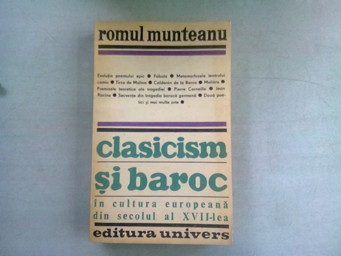 CLASICISM SI BAROC - ROMUL MUNTEANU
