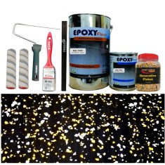 Kit Complet Vopsea Epoxidica Neagra RAL 9005-Chipsuri Crazy Yellow