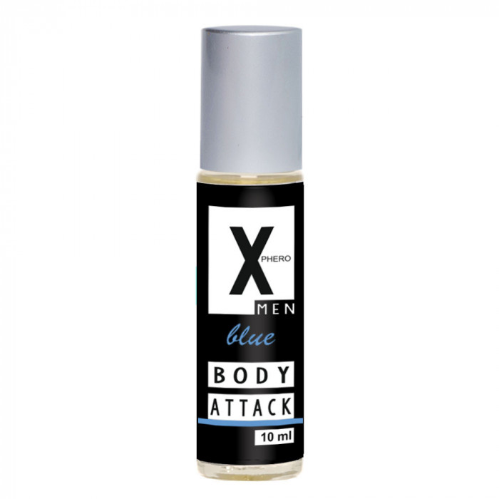 Parfum pentru bărbați pentru a atrage femeile X-Phero Body Attack Blue, 10 ml