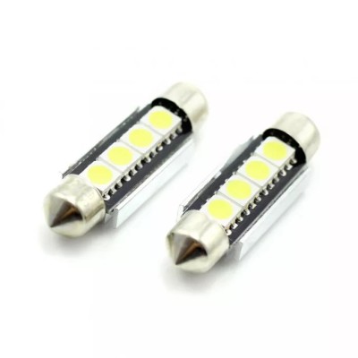 Set 2 becuri LED 12V 3W 72lm SOFIT 39mm CANBUS plafoniera CARGUARD foto