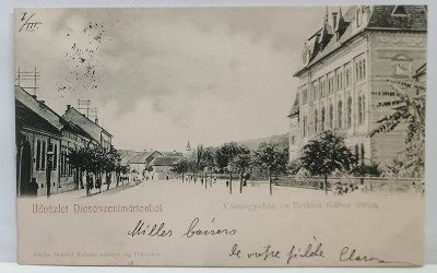TARNAVENI , PREFECTURA SI STRADA BETHLEN GABOR , CARTE POSTALA , CLASICA , 1903 foto