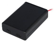 Suport Baterii AAA R3 cu 3 Cabluri Negre 150mm
