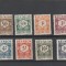 Reunion 1947-Taxe , serie 10 valori,dantelate,MH,(urme de sarniera ,Mi.P26-P35