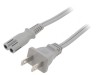 Cablu Alimentare IEC C7 la NEMA 1-15 1m Gri 7A