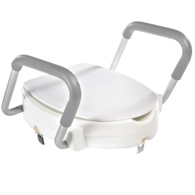 RIDDER Scaun de toaletă cu bară de siguranță, alb, 150 kg A0072001 foto
