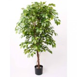 Ficus Artificial Deluxe 140cm, Emerald, Arbore Liană, Ghiveci, Verde, Decor Acasă