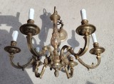 Superb candelabru antic in stilul francez Louis din bronz masiv cu 6 brate,piesa cu o lucrătură de o foarte mare finețe,masiv