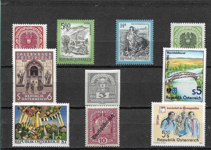 C5983 - lot timbre nestampilate MNH Austria