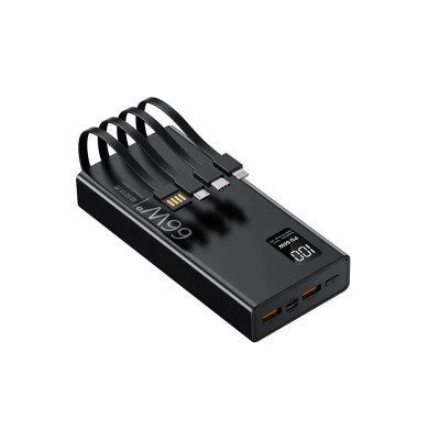 Power Bank Selani 66W, Incarcare rapida, 20000 mAh, 4.5A, Display, 4 Cabluri iPhone, Android, PC, Typ-C incluse foto