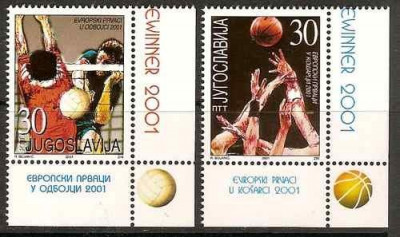 Yugoslavia 2001 Basketball &amp;amp; Volleyball Winner, MNH S.099 foto