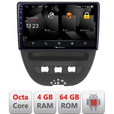 Navigatie Citroen C1 Peugeot 107 Toyota Aygo 2005-2014 Android Octa Core 720p 4+64 DSP 360 camera carplay android auto CarStore Technology foto