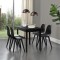 Set doua bucati scaune design Ama negru [en.casa] HausGarden Leisure