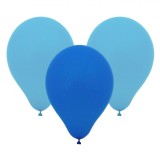 Set Baloane, Simple, 2 Nuante Bleu, Dimensiune 30cm, 20 Bucăți, Oem