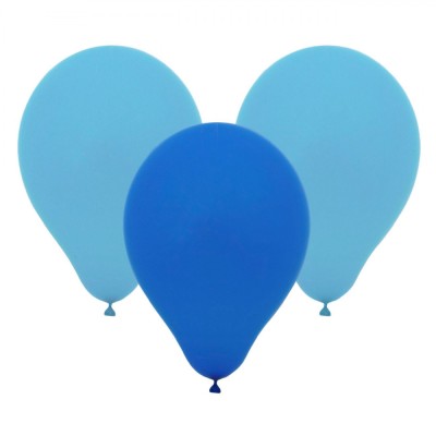 Set Baloane, Simple, 2 Nuante Bleu, Dimensiune 30cm, 20 Bucăți foto