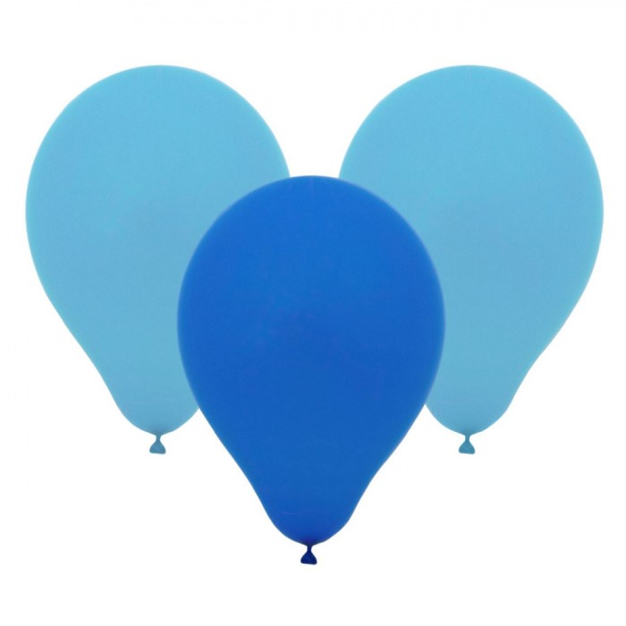 Set Baloane, Simple, 2 Nuante Bleu, Dimensiune 30cm, 20 Bucăți