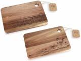 Cumpara ieftin Set 2 platouri servire lemn cm 28 x 20 H