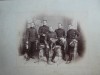 Fotografie pe carton, Voluntarii Corpului Magheru la Campina in 1896, cu autografele ofiterilor