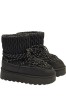 Cizme Dama Imblanite Negre Matlasate cu Platforma, Marimea 39, Impermeabile, Design Modern, Casual, Iarna
