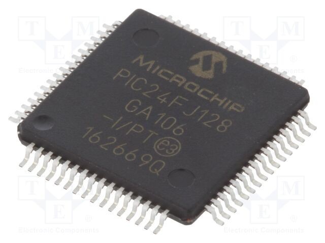 Microcontroler PIC24 128kB 32MHz 2&divide;3,6VDC SMD TQFP64 - MICROCHIP TECHNOLOGY