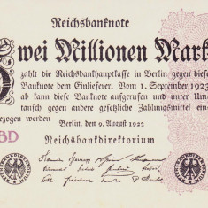 Bancnota Germania 2.000.000 Marci 9.8.1923 - P104b aUNC ( unifata )