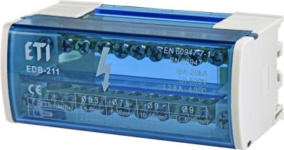 Bloc de distribuție ETI, 11 terminale foto