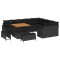 vidaXL Set de canapele pentru grădină 12 pcs Negru 100 x 100 x 71 cm 3364634