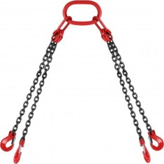 Lant ridicare greutati cu 4 brate, Capacitate 5 tone, Lungime 1.5 m, G80 Mn