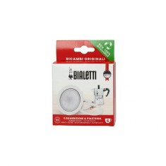 Blister 3 garnituri+sita Bialetti 6 cesti aluminiu