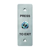 Buton de iesire, montaj ingropat, inox, LED, NO-NC-COM, IP65, 115 x 40 mm CSB-408LW