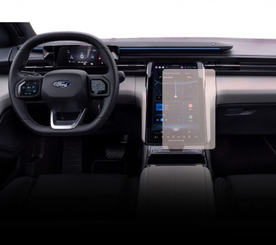 Folie protectie display navigatie Duragon, din silicon, pentru Ford Explorer Electric 2023+, mata, anti-amprenta, kit instalare foto