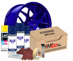 Kit reparatie jante, culoare ALBASTRU (V3) - Cod RAL: 5010 foto