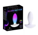 Dop Anal Paradise Illumination The Plug, Control Aplicatie Mobila, Lumina Led, Silicon, USB Magnetic, Alb, 10.8 cm
