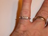 Inel Aur Alb 18K, 0.40ct Diamante Briliant, Vintage Franta, 4.2g, Marime 56
