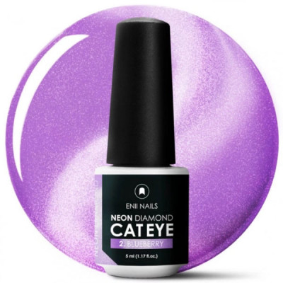 ENII Magnetic gel Neon Diamond Cat Eye - 2. Blueberry 5ml foto