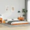 vidaXL Cadru de pat Maro ceruit 140 x 200 cm Lemn masiv de pin