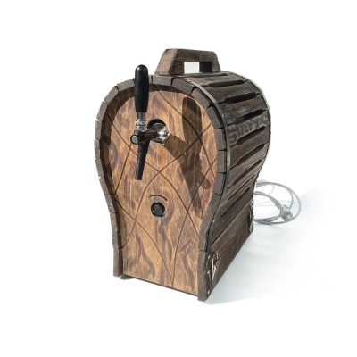 Holzfass f&amp;uuml;r Zapfanlage, Bierzapfanlage JET 30, 380x580x580mm foto
