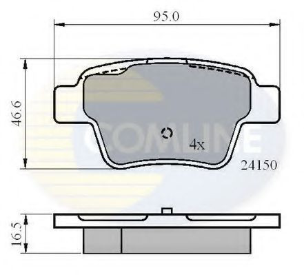 Set placute frana,frana disc PEUGEOT 307 (3A/C) (2000 - 2016) COMLINE CBP01658