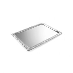 Tava servire cu margine decorata, dreptunghiulara GN 1/1, Hendi, inox foto