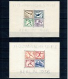 Deutsches Reich 1936 - Jocurile Olimpice, sport, set colite neuzate