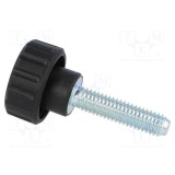 Buton reglare ELESA GANTER &Oslash; 20mm Filet M6 25mm H 16mm Poliamidă