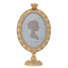 Rama foto ovala din rasina Golden Crown 16 cm x 29 cm