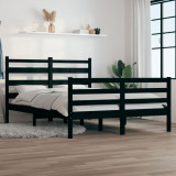 Cadru de pat, 120x200 cm, lemn masiv de pin, negru GartenMobel Dekor, vidaXL