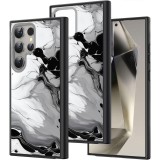 Hus&Auml; pentru samsung galaxy s25 ultra, marble bw, protec&Egrave;ie camer&Auml;, anti&Egrave;oc, design slim, negru - alb
