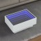 vidaXL Măsuță de cafea cu LED, alb, 70x50x30 cm, lemn prelucrat 847511