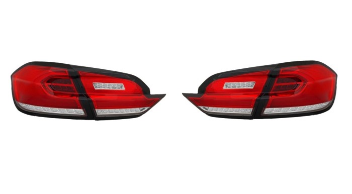 Set stopuri, lampa spate FORD FIESTA, 08.2017-, partea stanga, dynamic indicator; LED; crom, rosu, transparent; TUNING,