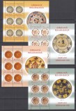 ROMANIA 2007 LP 1774 a CERAMICA ROMANEASCA FARFURII TARANESTI III SET BLOCURI DE 6 TIMBRE SI MANSETA MNH, Nestampilat