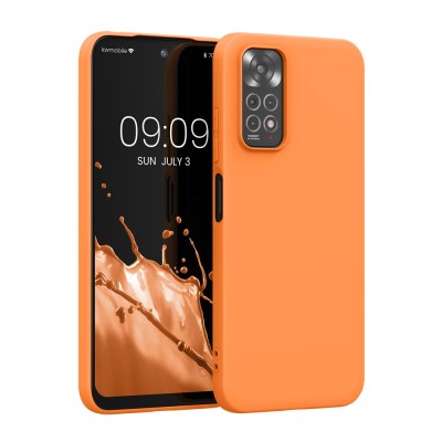 Husa Kwmobile pentru Xiaomi Redmi Note 11/Redmi Note 11s, Silicon, Portocaliu, 57368.150 foto