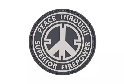 Patch &amp;quot;PEACE THROUGH SUPERIOR FIREPOWER&amp;quot; 3D [GFC TACTICAL] foto