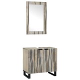 vidaXL Set de mobilier pentru baie cu raft 2 pcs Alb 62 x 33 x 58 cm