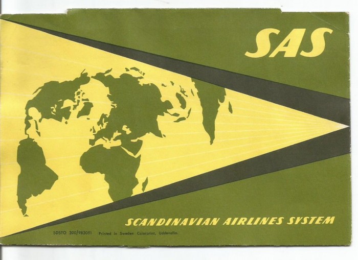 plic- Aviatie -SCANDINAVIAN AIRLINES SYSTEM